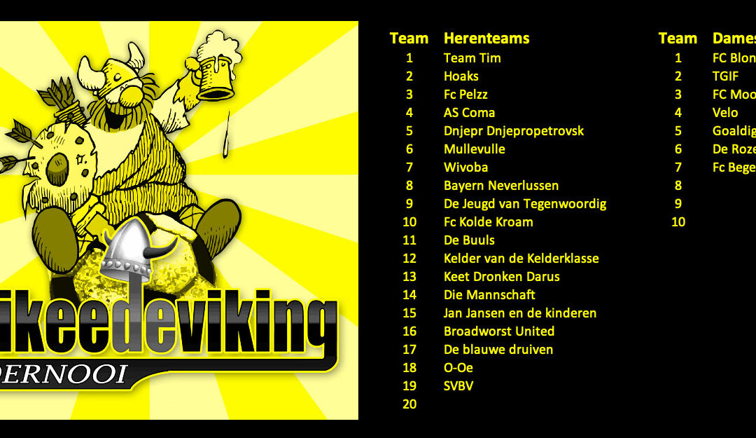 We zoeken nog 4 teams